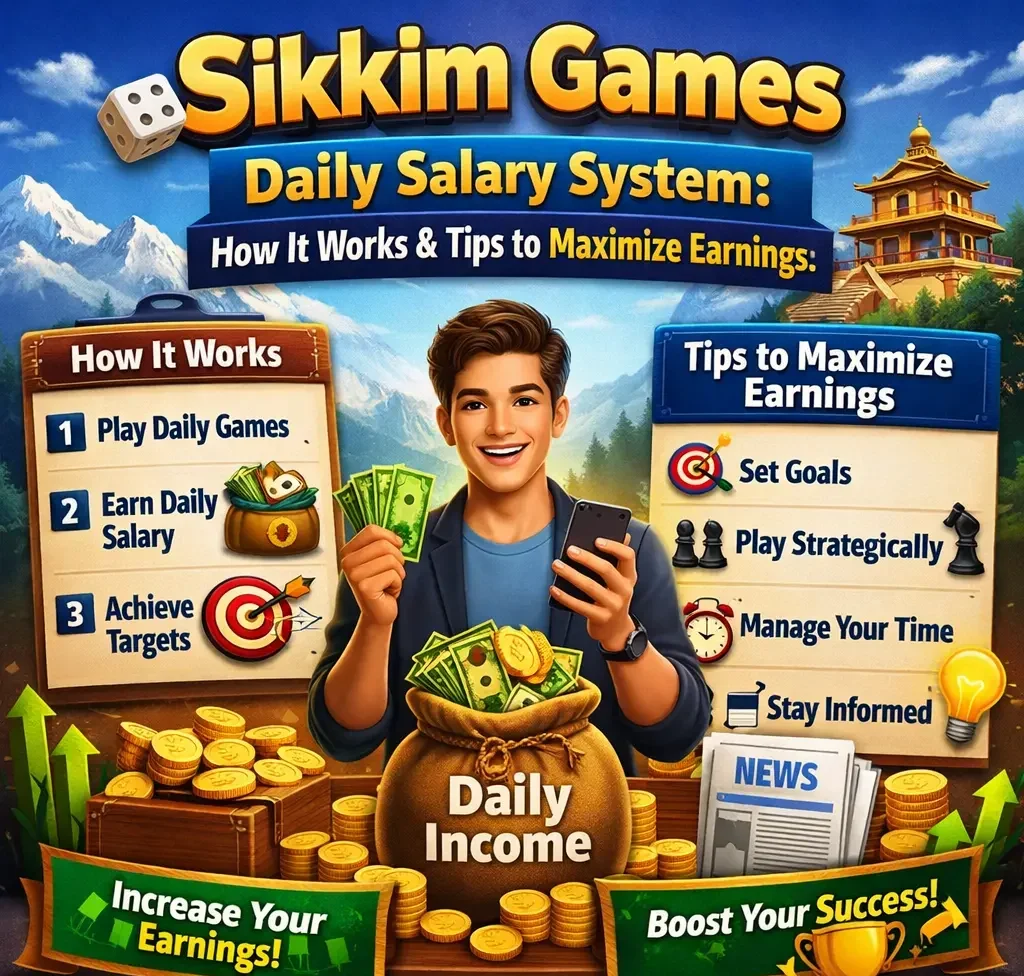 Sikkim Games daily salary system illustration showing how it works and tips to maximize earnings through online gaming